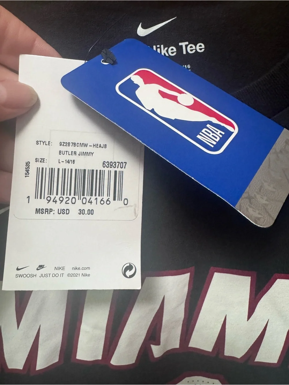 Bundle 4 $10 items for $30 Nike Black Tee with Miami 22 Graphic Tee size Large